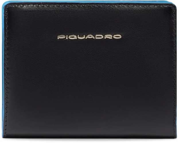 Кошелек женский Piquadro Blue Square, кожа натуральная, черный [pd6660b2r/n]